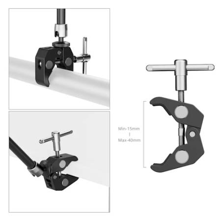SmallRig 5326 - uchwyt do telefonu z Magic Arm i zaciskiem krabowym_Mocowanie zacisku krabowego_2